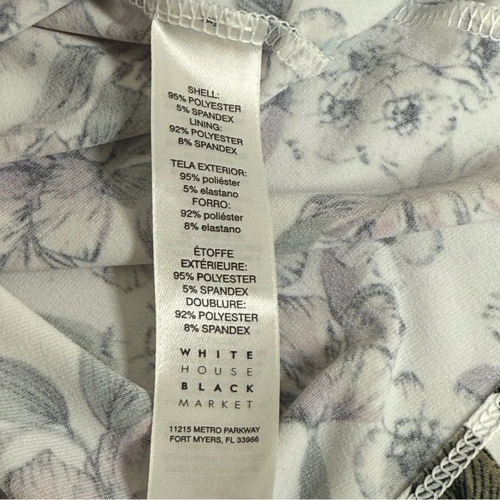 White House Black Market XS Floral Tiered Halter Tank Top Blouse Summer Chic - Picture 6 of 7